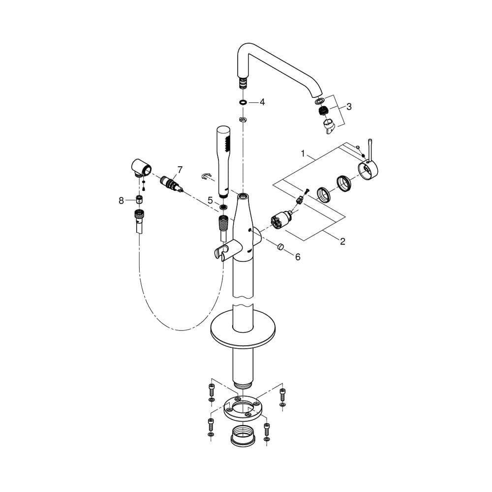 resimler/genel/Grohe Essence Yerden Küvet Bataryası Warm Sunset - 23491DA1