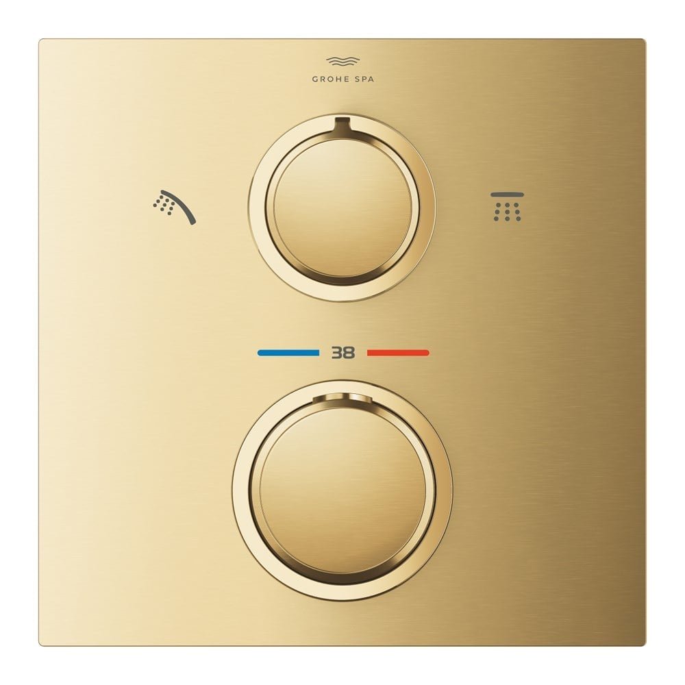 resimler/genel/Grohe Allure Termostat Ankastre 2 Yollu Yönlendirici Duş Bataryası - 29181GN2